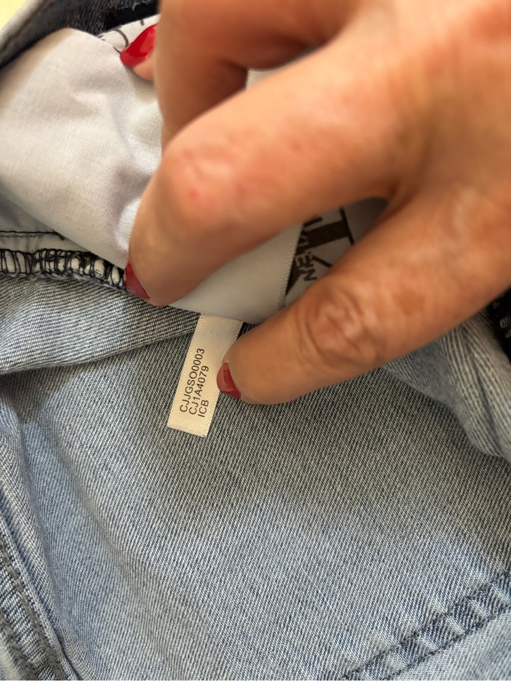Calvin Klein Jeans Light Blue High-Rise Denim with Tan Patch and Black Tab - Picture 7 of 8
